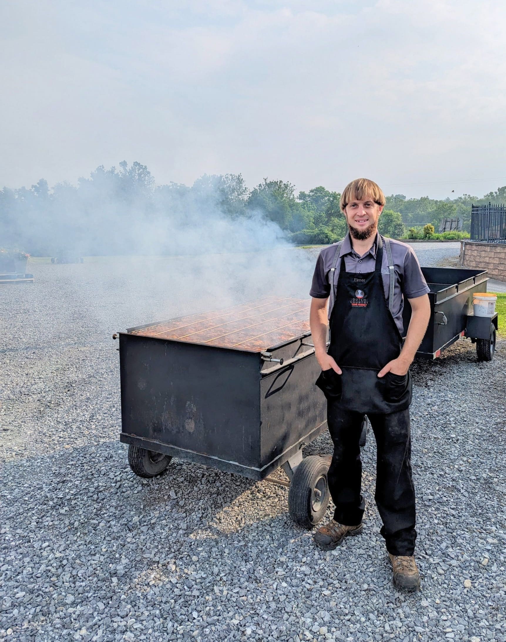 Uncle Elmer by a grill